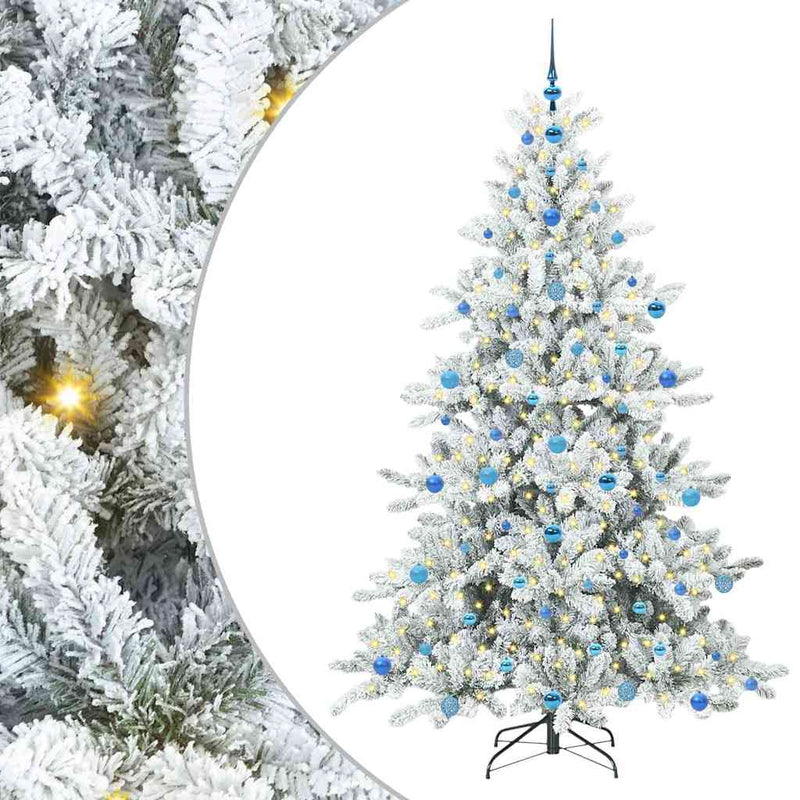 Load image into Gallery viewer, Vidaxl kunstmatige inklapbare kerstboom wit 210 cm pvc en staal
