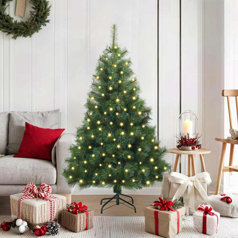 Load image into Gallery viewer, Vidaxl kunstkerstboom met 150 led met standaard groen 120 cm pe en pvc
