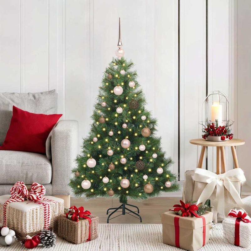 Load image into Gallery viewer, Vidaxl kunstkerstboom met 150 led met standaard groen 120 cm pe en pvc
