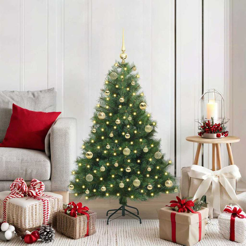 Load image into Gallery viewer, Vidaxl kunstkerstboom met 150 led met standaard groen 120 cm pe en pvc
