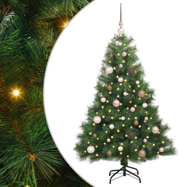 Vidaxl kunstkerstboom met 150 led met standaard groen 150 cm pe en pvc