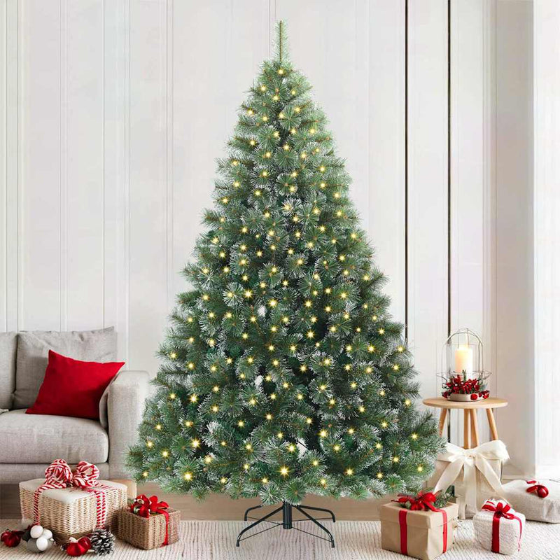 Load image into Gallery viewer, Vidaxl kunstkerstboom met 300 led met standaard groen 210 cm pe en pvc
