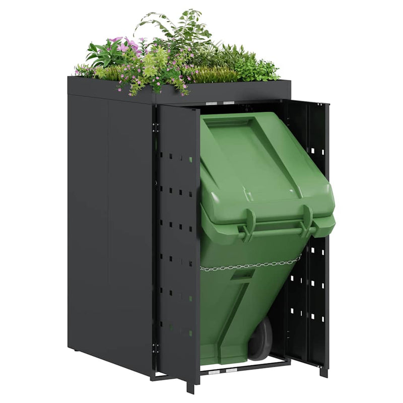 Load image into Gallery viewer, Vidaxl zwenkwagen opslag met plantenbakdak voor enkel 240l bak
