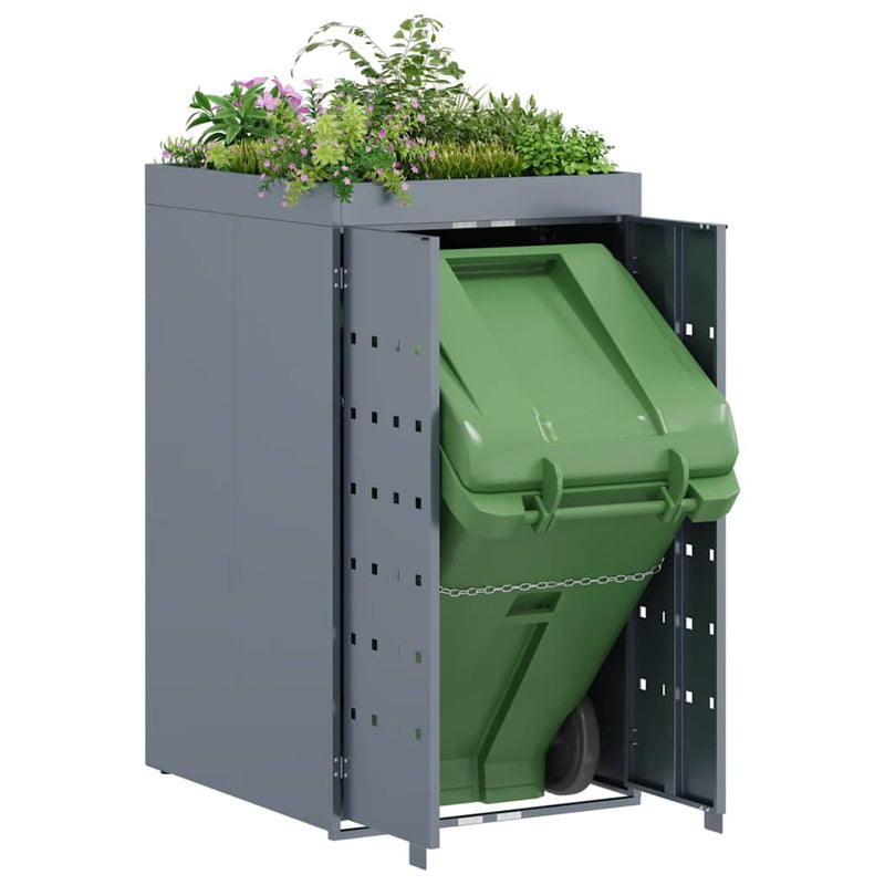 Load image into Gallery viewer, Vidaxl zwenkwagen opslag met plantenbakdak voor enkel 240l bak
