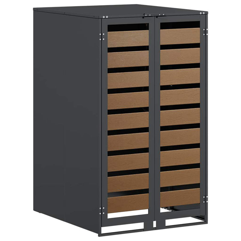 Load image into Gallery viewer, Vidaxl afvalcontaineropslag met gasliftdeksel voor 240l container
