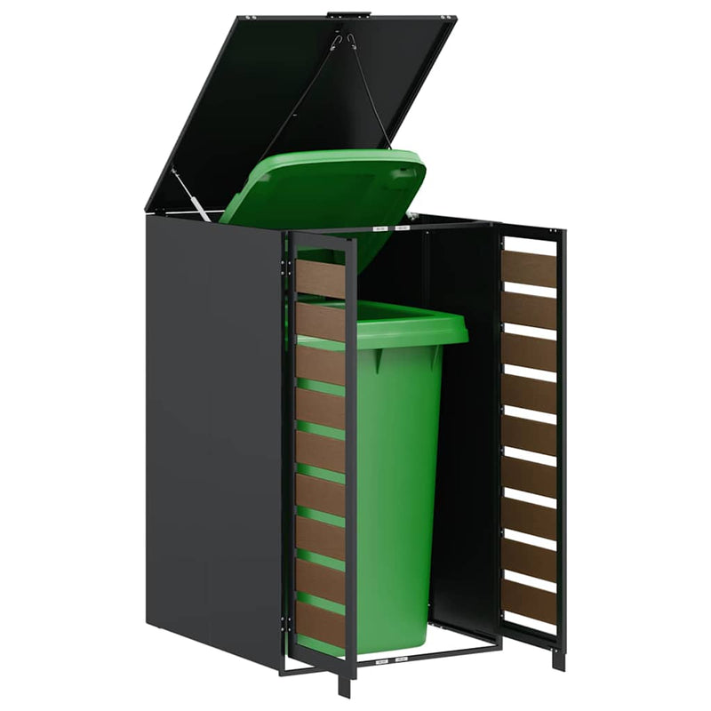 Load image into Gallery viewer, Vidaxl afvalcontaineropslag met gasliftdeksel voor 240l container
