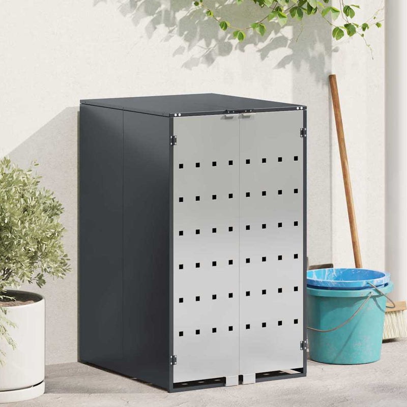 Load image into Gallery viewer, Vidaxl afvalcontaineropslag met gasliftdeksel voor 240l container
