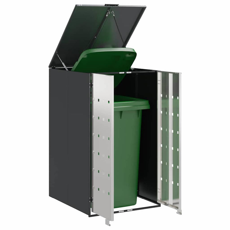 Load image into Gallery viewer, Vidaxl afvalcontaineropslag met gasliftdeksel voor 240l container
