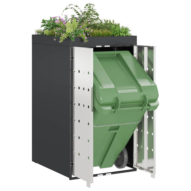 Load image into Gallery viewer, Vidaxl afvalcontaineropslag met plantenbakdak voor 240l container
