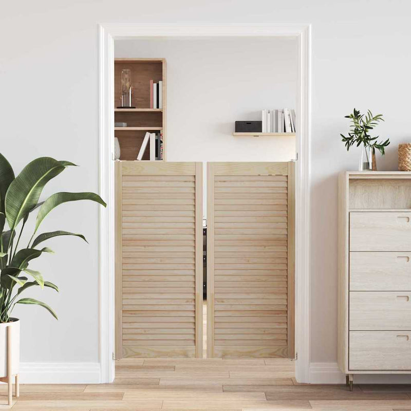 Load image into Gallery viewer, Vidaxl kastdeur 2 pcs naturel 49,5 x 2,1 x 110 cm massief grenenhout
