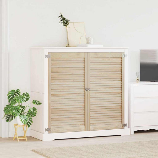Vidaxl kastdeur 2 pcs naturel 110 x 2,1 x 59,5 cm massief grenenhout