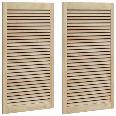 Vidaxl kastdeur 2 pcs naturel 110 x 2,1 x 59,5 cm massief grenenhout