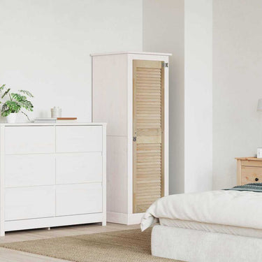 Vidaxl kastdeur naturel 140,5 x 2,1 x 39,5 cm massief grenenhout