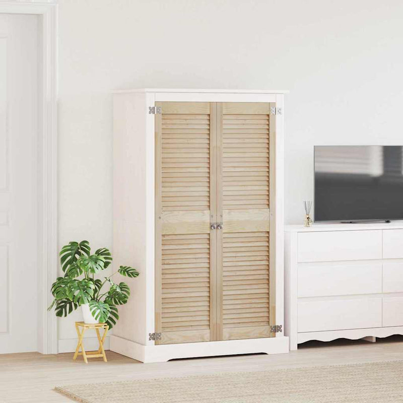 Load image into Gallery viewer, Vidaxl kastdeur 2 pcs naturel 39,5 x 2,1 x 140,5 cm massief grenenhout

