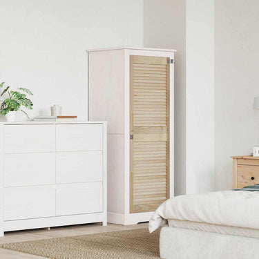 Vidaxl kastdeur naturel 49,5 x 2,1 x 140,5 cm massief grenenhout