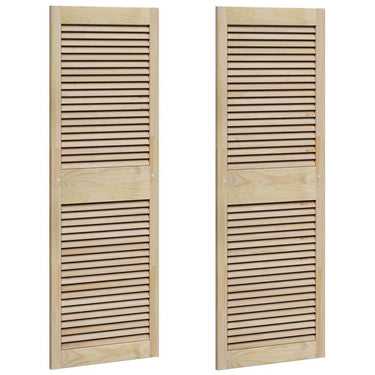 Vidaxl kastdeur 2 pcs naturel 49,5 x 2,1 x 140,5 cm massief grenenhout
