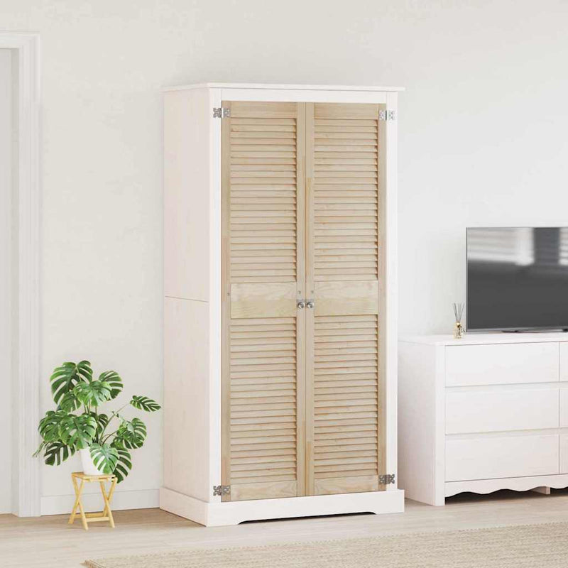 Load image into Gallery viewer, Vidaxl kastdeur 2 pcs naturel 170 x 2,1 x 39,5 cm massief grenenhout
