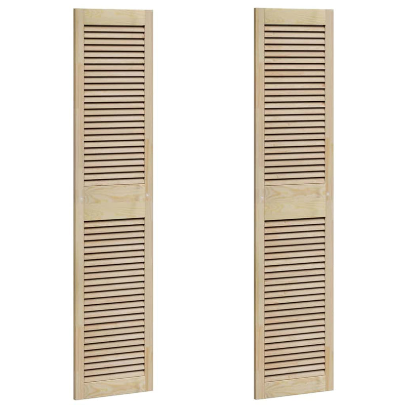 Load image into Gallery viewer, Vidaxl kastdeur 2 pcs naturel 170 x 2,1 x 39,5 cm massief grenenhout
