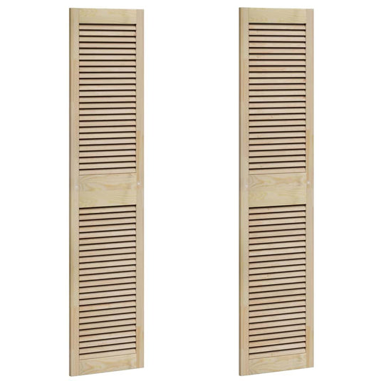 Vidaxl kastdeur 2 pcs naturel 170 x 2,1 x 39,5 cm massief grenenhout