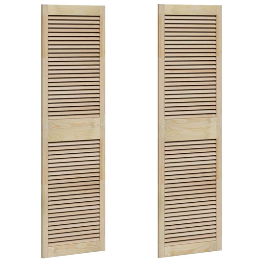 Vidaxl kastdeur 2 pcs naturel 170 x 2,1 x 49,5 cm massief grenenhout