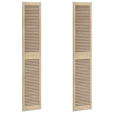 Vidaxl kastdeur 2 pcs naturel 201 x 2,1 x 39,5 cm massief grenenhout