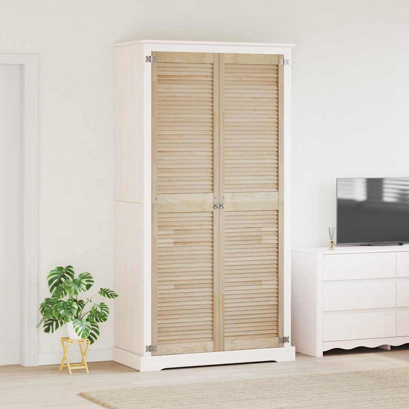 Load image into Gallery viewer, Vidaxl kastdeur 2 pcs naturel 201 x 2,1 x 49,5 cm massief grenenhout
