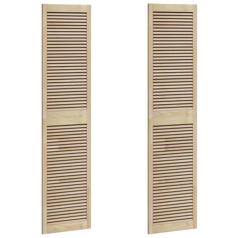 Load image into Gallery viewer, Vidaxl kastdeur 2 pcs naturel 201 x 2,1 x 49,5 cm massief grenenhout
