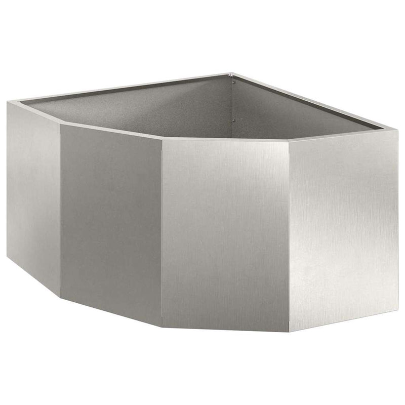 Load image into Gallery viewer, Vidaxl hoek plantbak zilver 60 x 60 x 35 cm roestvrij staal

