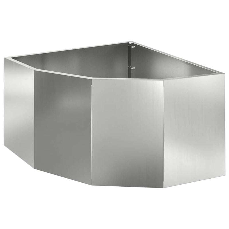 Load image into Gallery viewer, Vidaxl hoek plantbak zilver 60 x 60 x 35 cm gegalvaniseerd staal
