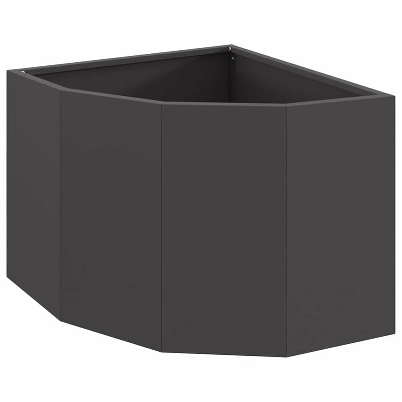 Load image into Gallery viewer, Vidaxl hoek plantbak zwart 45 x 45 x 35 cm staal
