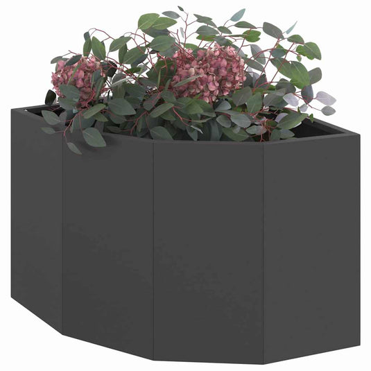 Vidaxl hoek plantbak zwart 45 x 45 x 35 cm staal