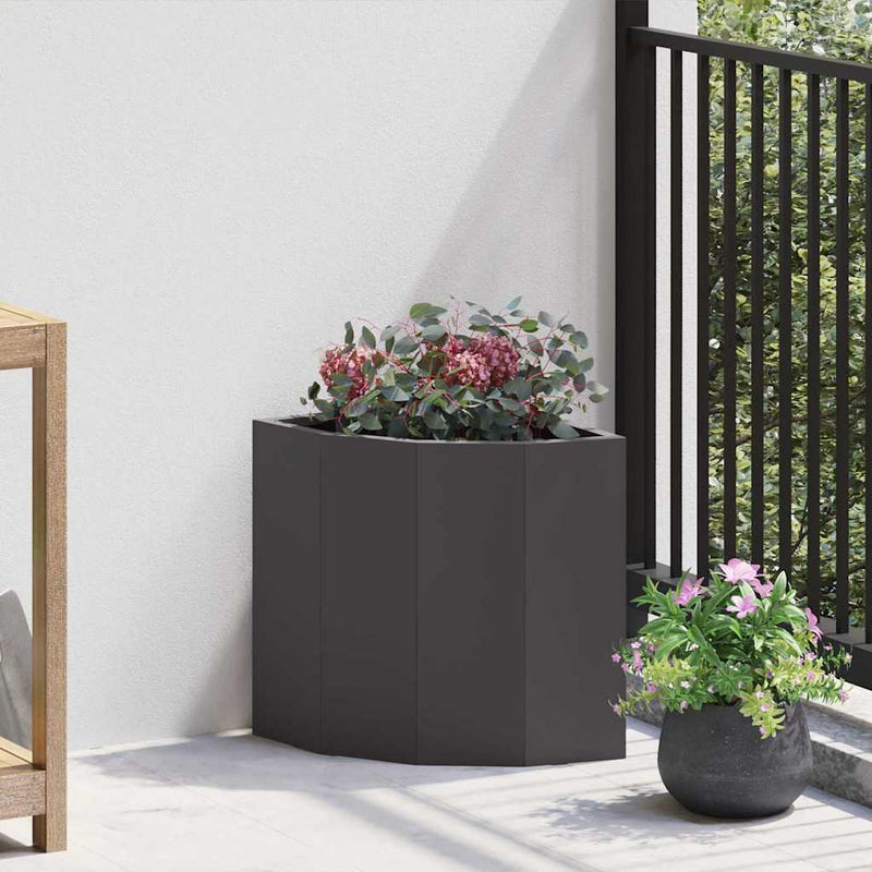 Load image into Gallery viewer, Vidaxl hoek plantbak zwart 30 x 30 x 35 cm staal
