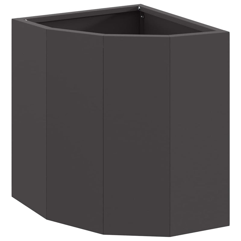 Load image into Gallery viewer, Vidaxl hoek plantbak zwart 30 x 30 x 35 cm staal
