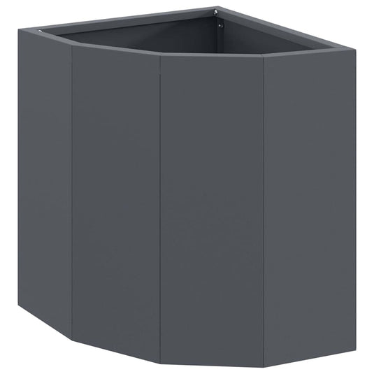 Vidaxl hoek plantbak antraciet 30 x 30 x 35 cm staal