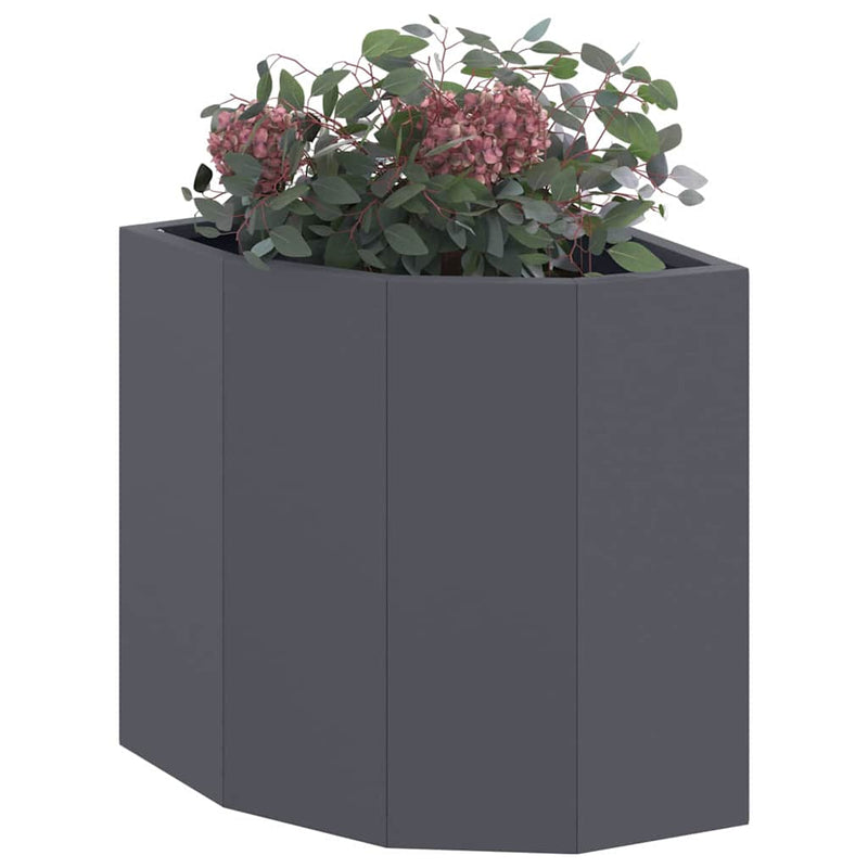 Load image into Gallery viewer, Vidaxl hoek plantbak antraciet 30 x 30 x 35 cm staal
