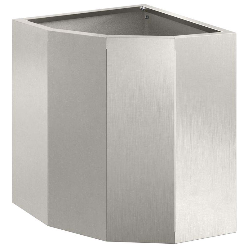 Load image into Gallery viewer, Vidaxl hoek plantbak zilver 30 x 30 x 35 cm roestvrij staal
