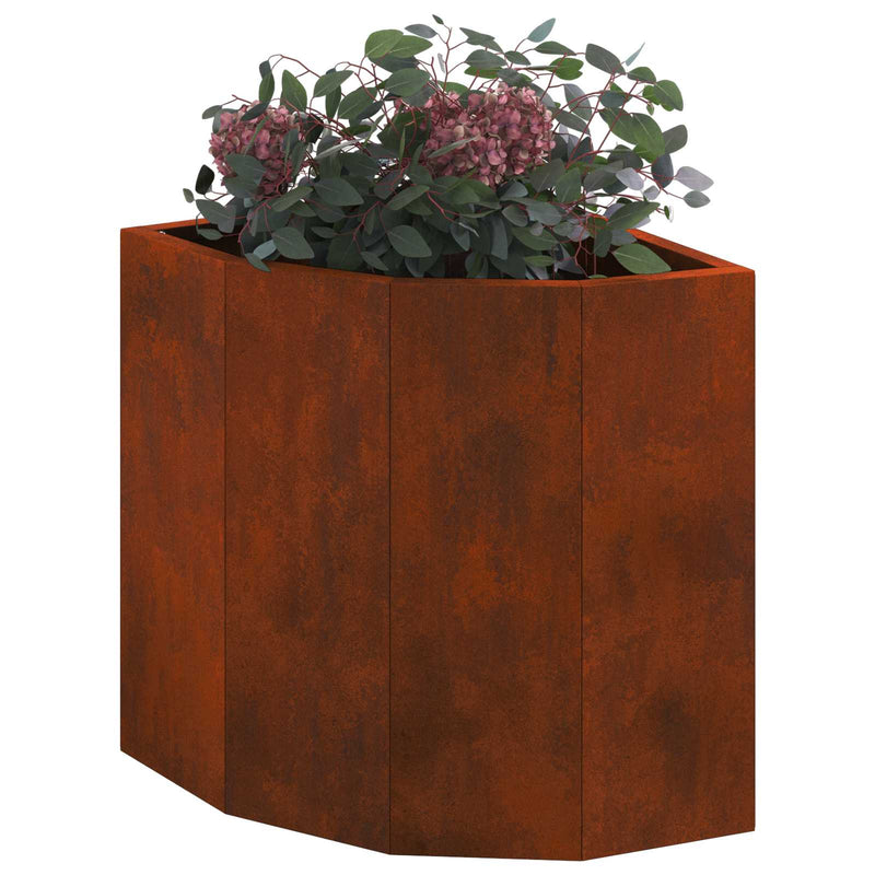 Load image into Gallery viewer, Vidaxl hoek plantbak roestig 30 x 30 x 35 cm cortenstaal

