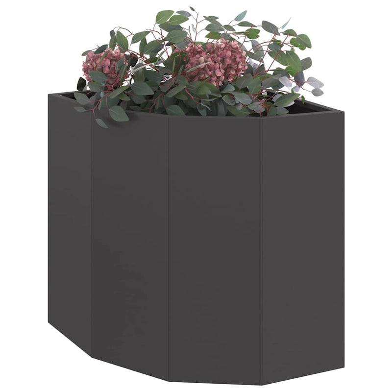 Load image into Gallery viewer, Vidaxl hoek plantbak zwart 45 x 45 x 50 cm staal
