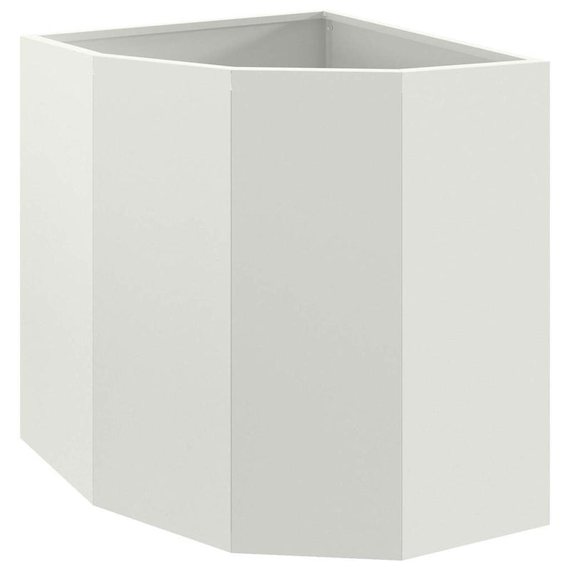 Load image into Gallery viewer, Vidaxl hoek plantbak wit 45 x 45 x 50 cm staal
