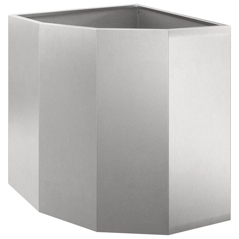 Load image into Gallery viewer, Vidaxl hoek plantbak zilver 45 x 45 x 50 cm roestvrij staal
