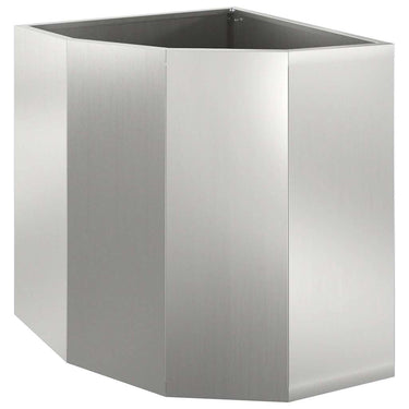 Vidaxl hoek plantbak zilver 45 x 45 x 50 cm gegalvaniseerd staal