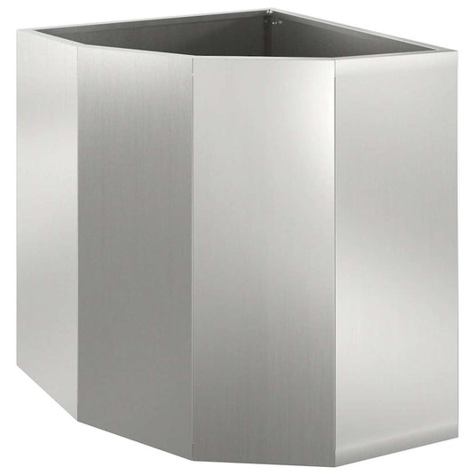 Vidaxl hoek plantbak zilver 45 x 45 x 50 cm gegalvaniseerd staal