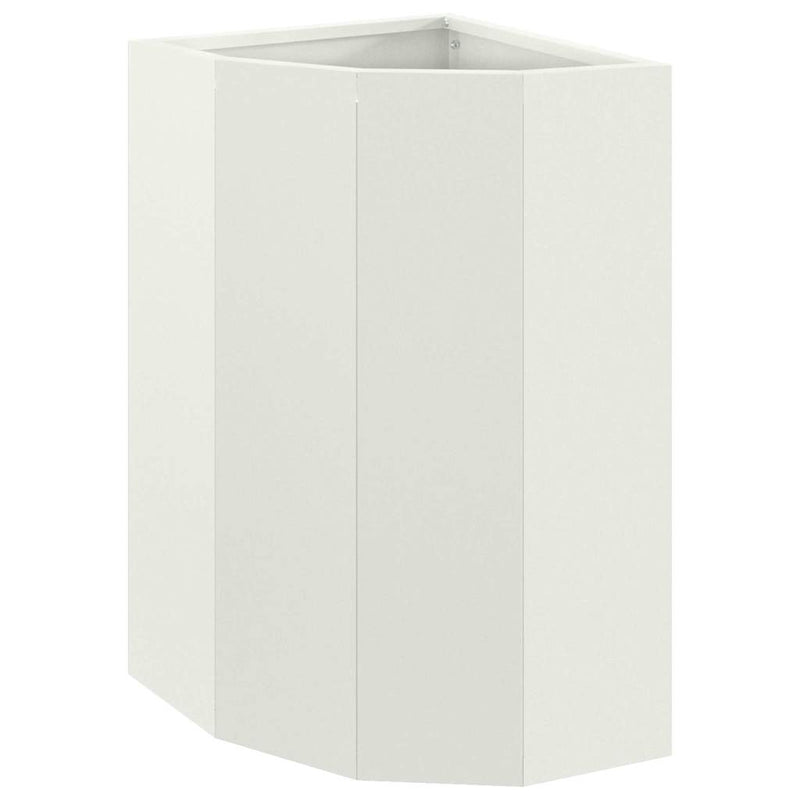 Load image into Gallery viewer, Vidaxl hoek plantbak wit 30 x 30 x 50 cm staal
