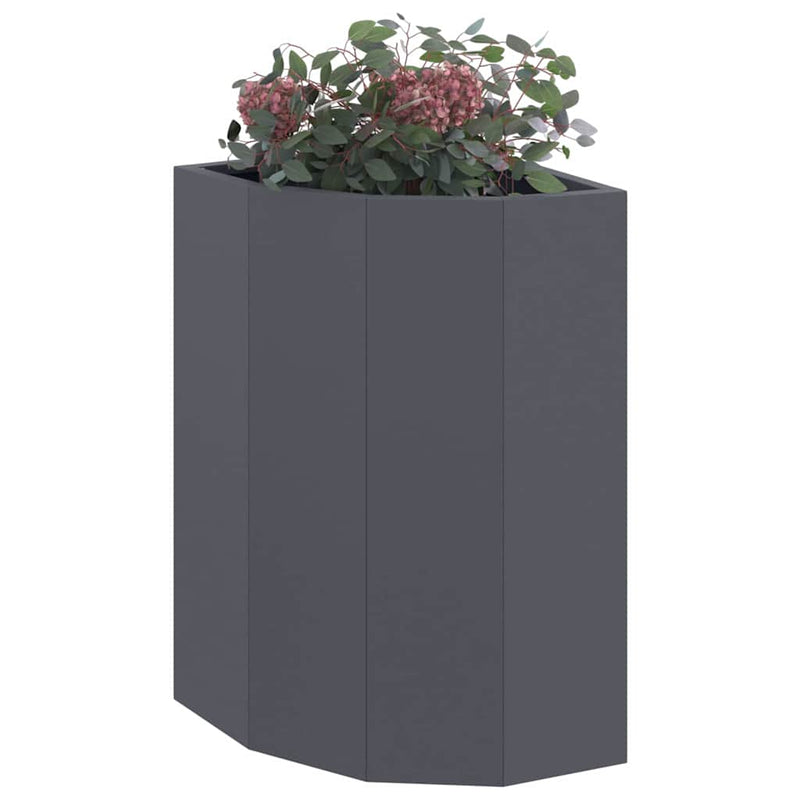 Load image into Gallery viewer, Vidaxl hoek plantbak antraciet 30 x 30 x 50 cm staal
