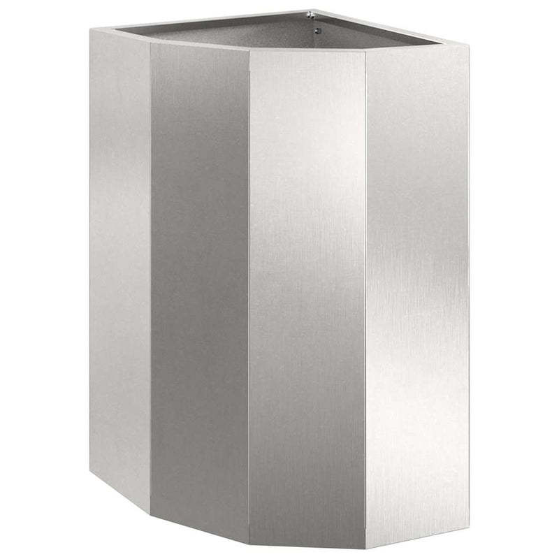 Load image into Gallery viewer, Vidaxl hoek plantbak zilver 30 x 30 x 50 cm roestvrij staal
