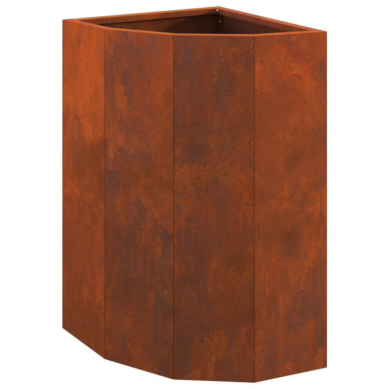 Load image into Gallery viewer, Vidaxl hoek plantbak roestig 30 x 30 x 50 cm cortenstaal
