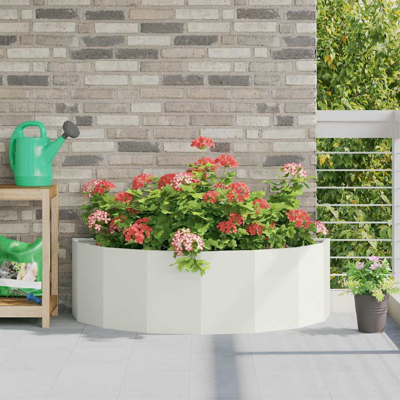 Load image into Gallery viewer, Vidaxl plantenbak wit 120 x 60 x 35 cm staal

