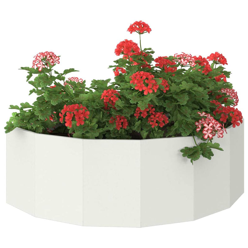 Load image into Gallery viewer, Vidaxl plantenbak wit 120 x 60 x 35 cm staal
