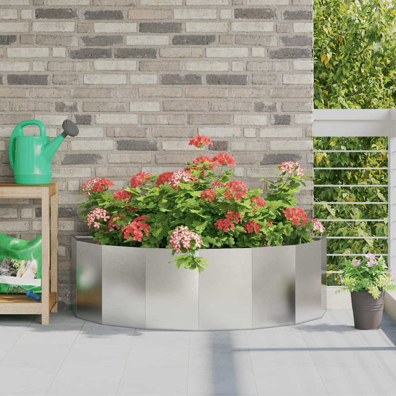 Load image into Gallery viewer, Vidaxl plantenbak zilver 120 x 60 x 35 cm roestvrij staal
