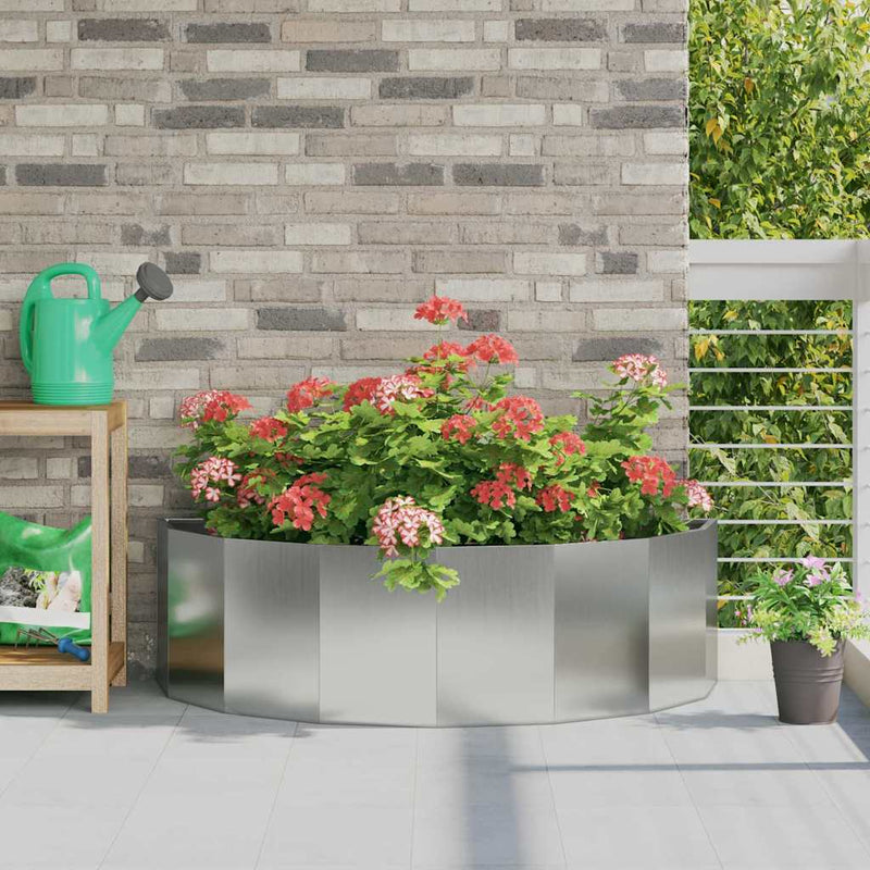 Load image into Gallery viewer, Vidaxl plantenbak zilver 120 x 60 x 35 cm gegalvaniseerd staal
